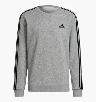 Свитшот мужской Adidas Essentials Fleece 3-Stripes Sweatshirt Grey GK9110
