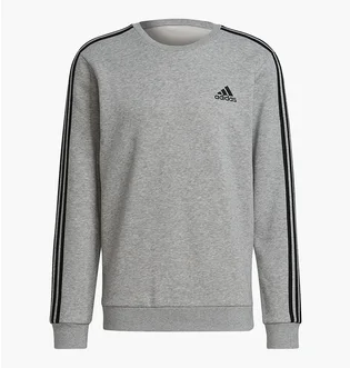 Свитшот мужской Adidas Essentials Fleece 3-Stripes Sweatshirt Grey GK9110