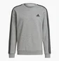 Свитшот мужской Adidas Essentials Fleece 3-Stripes Sweatshirt Grey GK9110