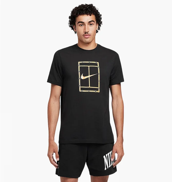 Футболка чоловіча Nike Court Heritage MenS Tennis T-Shirt Black HF6217-010