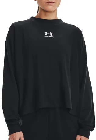Світшот жіночий Under Armour Sweatshirt Ua Rival Terry Oversized Crw-Blk Black 1376995-001