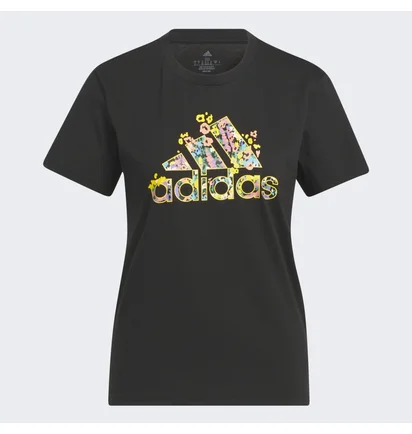 Футболка женская Adidas Floral Badge Of Sport Graphic Tee Black HR5320