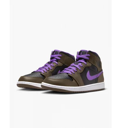 Кросівки чоловічі Air Jordan 1 Mid Black/Brown Dq8426-215
