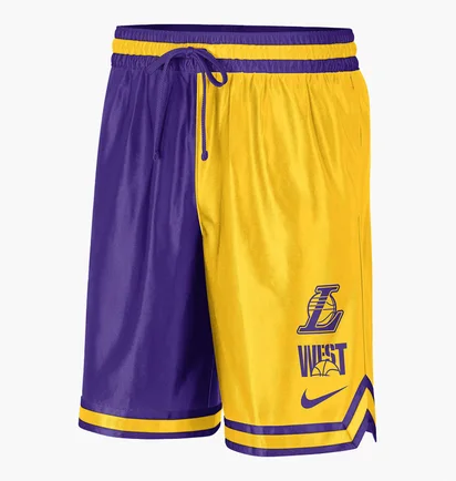 Шорты мужские Nike Los Angeles Lakers Courtside Violet/Yellow Dr9350-728