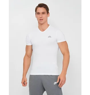 Футболка мужская Kappa Mezza Manica Scollo V White K1311-BIANCO