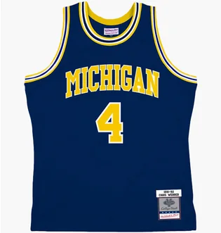 Майка унісекс Mitchell & Ness Michigan State Chris Webber 1991 Swingman Jersey Blue SMJY4437-UMI91CWEASBL