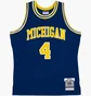 Майка унисекс Mitchell & Ness Michigan State Chris Webber 1991 Swingman Jersey Blue SMJY4437-UMI91CWEASBL