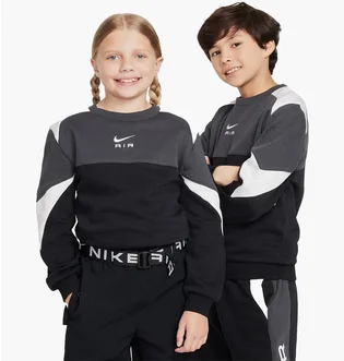 Свитшот детский Nike Air Crew Black/Grey FZ4956-010