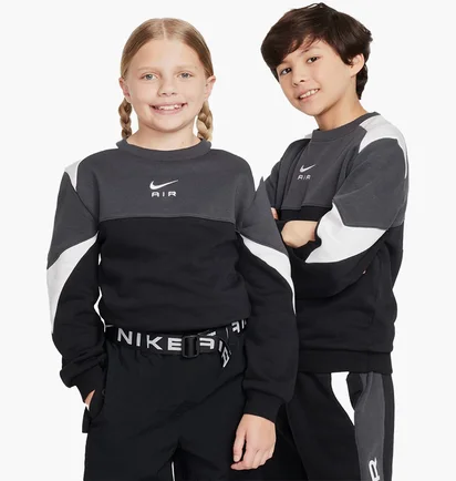 Свитшот детский Nike Air Crew Black/Grey FZ4956-010