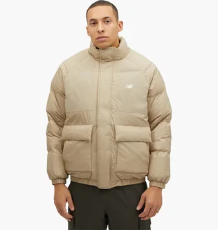 Пуховик мужской New Balance Kurtka Zimowa Męska Beżowa Beige MJ34302SOT