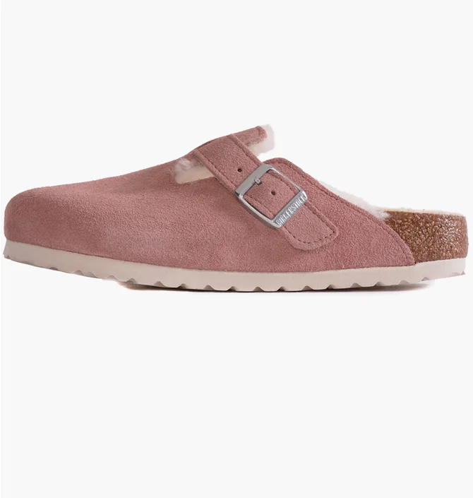 Тапочки женские Birkenstock Boston Shearling Pink 1023292