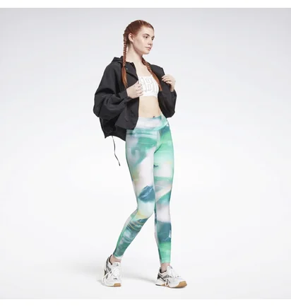 Леггинсы женские Reebok Lux Bold Leggings Green Gt3144