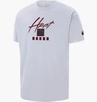 Футболка мужская Air Jordan Miami Heat Courtside Statement Edition Nba Max90 T-Shirt White FN1073-100