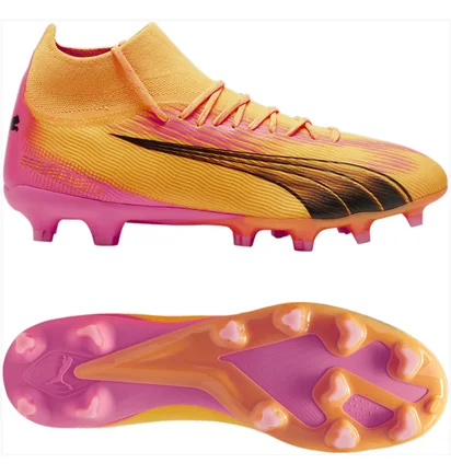 Бутсы мужские Puma Ultra Pro Fg/Ag Yellow/Pink 107750-03