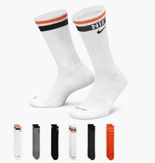 Носки унисекс Nike U Ed Pls Csh Crw Multi DX7670-902