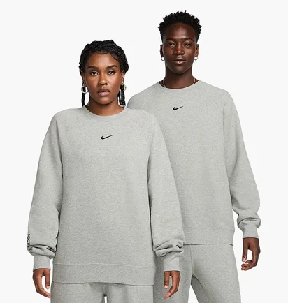 Свитшот унисекс Nike Nocta Fleece Cs Grey FN8160-063