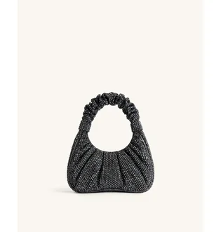 Сумка женская JW PEI Gabbi Artificial Crystal Medium Ruched Hobo Handbag Grey BB2023BG70167JWP