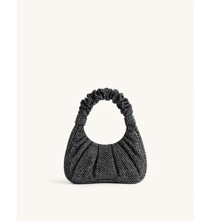 Сумка жіноча JW PEI Gabbi Artificial Crystal Medium Ruched Hobo Handbag Grey BB2023BG70167JWP