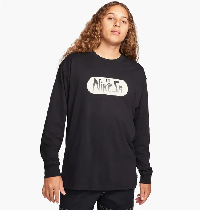 Лонгслів чоловічий Nike Sb Max 90 Skate Long Sleeve Black FQ3715-010