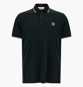 Поло мужское Stone Island Compass Patch Black L1S152200010-S0018-V0029