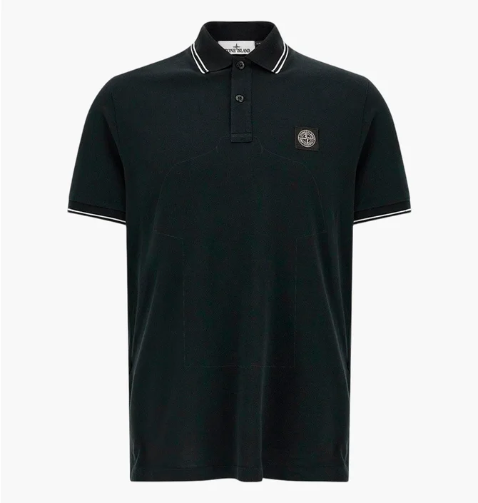 Поло мужское Stone Island Compass Patch Black L1S152200010-S0018-V0029