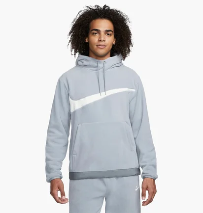 Худі чоловіче Nike Club Fleece+ MenS Winterized Pullover Hoodie Grey DQ4896-073