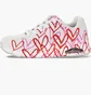 Кроссовки женские Skechers Uno Spread The Love White 155507-WRPK
