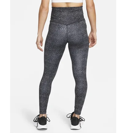 Леггинсы женские Nike One Df Hr 7/8 Tght Aop Grey DX0162-010