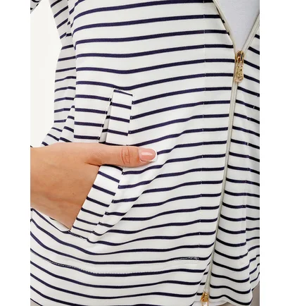 Толстовка женская AUSTRALIAN Stripes Hoodie Polyviscosa Jacket Grey LSDGC0010-010