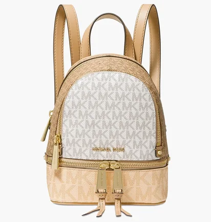 Рюкзак жіночий Michael Kors Rhea Mini Color-Block Logo Backpack Beige 30S0GEZB0B-BUTTERMILK-MULTI-66195