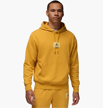Худи мужское Air Jordan Essentials Statement Fleece Washed Pullover Hoodie Yellow FB7290-752