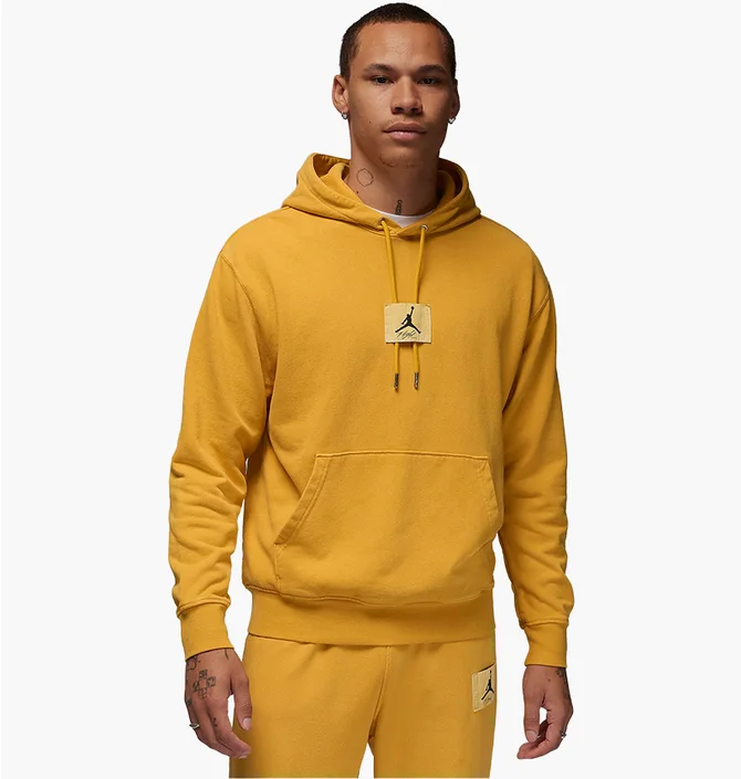 Худи мужское Air Jordan Essentials Statement Fleece Washed Pullover Hoodie Yellow FB7290-752