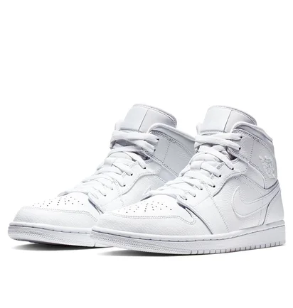 Кроссовки мужские Air Jordan 1 Mid White 554724-129
