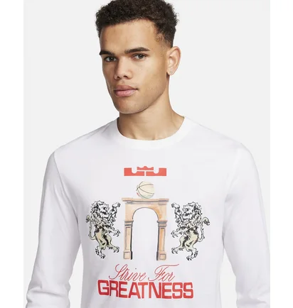 Лонгслив мужской Nike Lebron Long-Sleeve T-Shirt White FQ4908-100