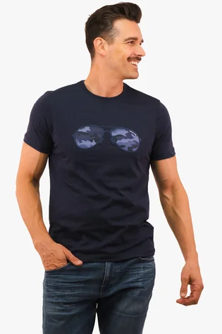 Футболка мужская Michael Kors Camo Aviator Short Sleeve Tee Blue CS351IEFV4