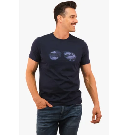 Футболка мужская Michael Kors Camo Aviator Short Sleeve Tee Blue CS351IEFV4
