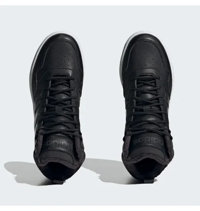 Кроссовки женские Adidas Hoops 3.0 Mid Lifestyle Basketball Classic Fur Lining Winterized Shoes Black GW6434