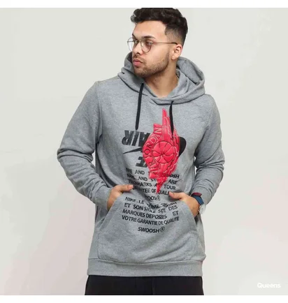 Толстовка мужская Nike Jumpman Classics Po Grey Bq8468-091