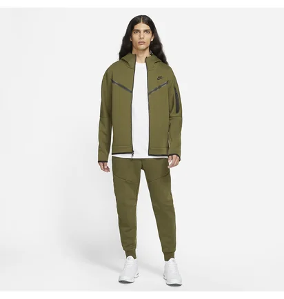 Толстовка чоловіча Nike Sportswear Tech Fleece Olive CU4489-326