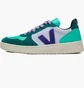 Кеды женские Veja V-10 Leather Turquoise/White VX0303670A