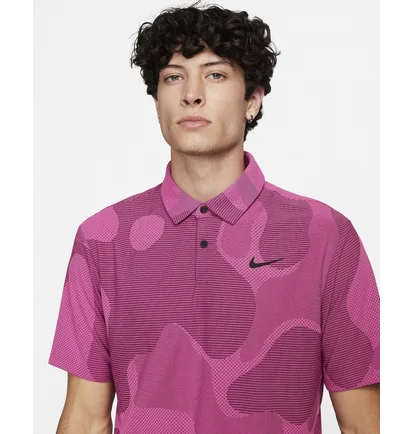 Поло мужское Nike Dri-Fit Adv Tour Camo Golf Polo Pink DR5312-610