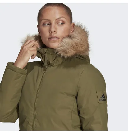 Парка женская Adidas Utilitas Hooded Parka Olive GT1692
