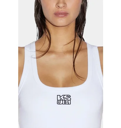 Майка женская Ksubi Stacked Origin Tank White WPS24TA005