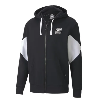 Толстовка мужская Puma Rebel Fz Hoody Fleece Black 583496-01