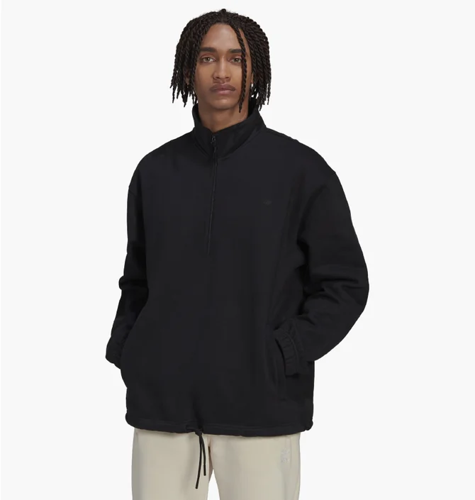 Кофта мужская Adidas Adicolor Contempo Half-Zip Crew Sweatshirt Black Hk0311