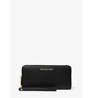 Гаманець жіночий Michael Kors Jet Set Travel Large Pebbled Leather Wristlet Black 35T7GTVE7L-BLACK-46076