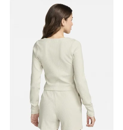 Кофта женская Nike Sportswear Chill Knit Slim Full-Zip Ribbed Cardigan Green FN3682-104