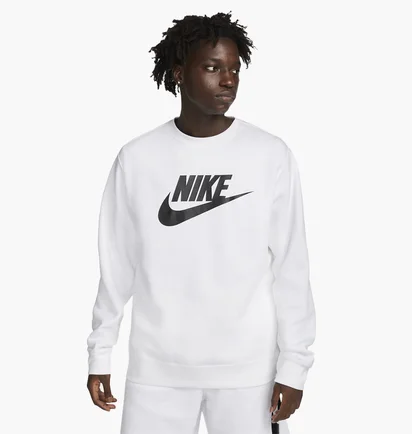 Свитшот мужской Nike Sportswear Club Fleece White DQ4912-100
