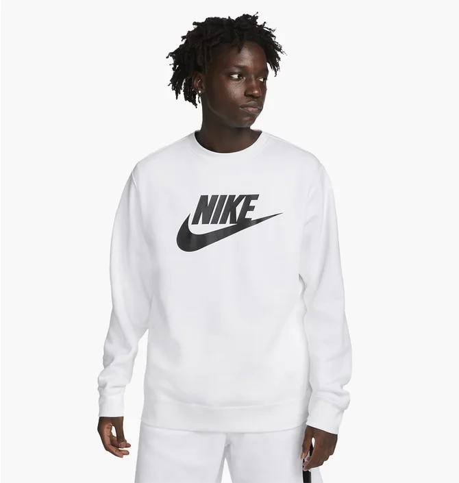 Свитшот мужской Nike Sportswear Club Fleece White DQ4912-100