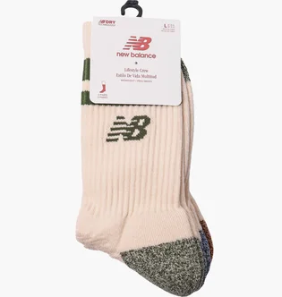 Шкарпетки New Balance Active Lifestyle Striped Crew Socks (3 пари) Beige LAS35210AS3